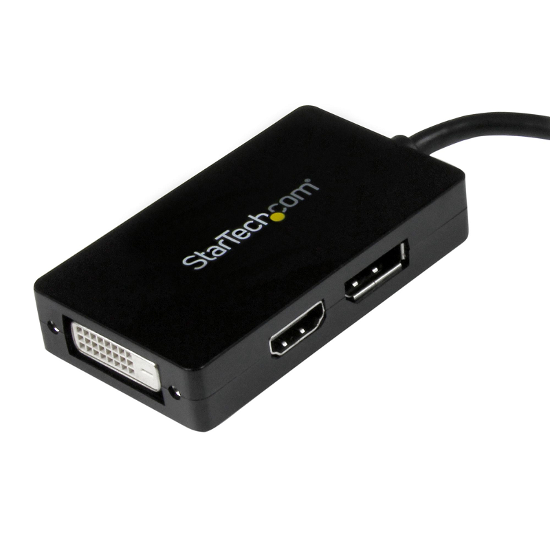 StarTech MDP2DPDVHD Travel A/V adapter: 3-in-1 Mini DP to DP DVI or HDMI converter